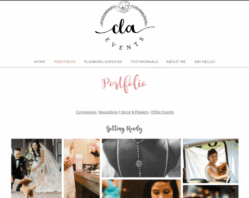 Cla Events Portfolio Page